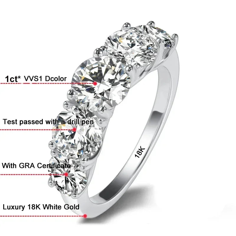 Super Luxury 18K White Gold Ring