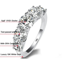 Super Luxury 18K White Gold Ring