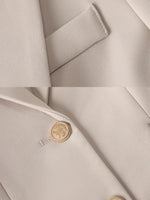 Women Ladies Autumn Winter Outwear Formal Blazer Beige Female Long Sleeve Single Breasted Solid Work Wear Jacke Women Blazer